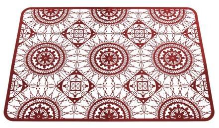 Italic Lace Rectangular - Dessous de plat - rouge/
