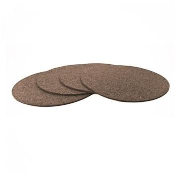 Hey-Sign - ensemble de 4 Dessous de verre ronds - marron Hey-Sign - ensemble de 4 Dessous