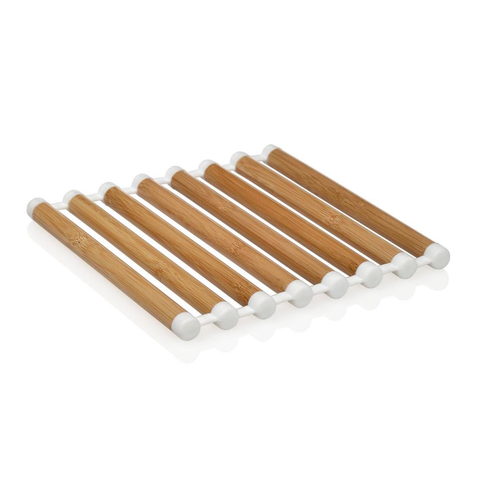 Dessous de plat carré bambou silicone Dessous de plat carré bambou