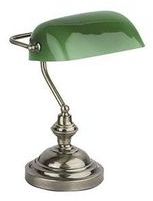 BANKER LAMPE DE TABLE E27 60W OR VIEILLI