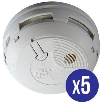 Détecteur de fumée Autonomie 5 ans NF ABB X 5 Détecteur de fumée Autonomie