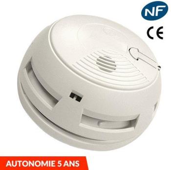 Détecteur de fumée Autonomie 5 ans NF ABB Détecteur de fumée Autonomie