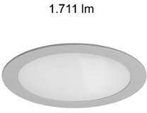 ZEN LED 25W 120º ALUMINIO CROMO MATE 4000K 120º 17