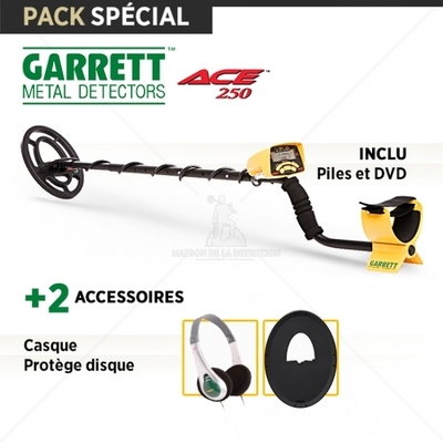 Détecteur de Métaux Garrett Ace 250 : Casque + Pro