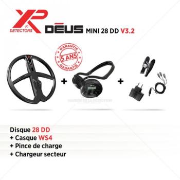 Détecteur de Métaux XP DEUS Mini WS4 disque de 28 cm Détecteur de Métaux XP DEUS
