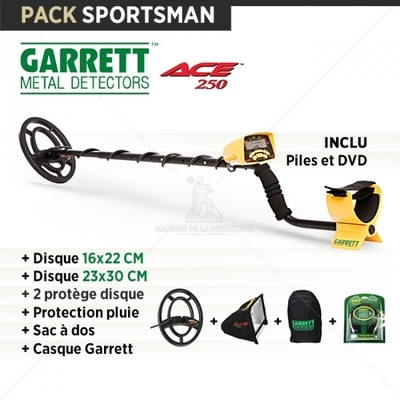 Détecteur de Métaux Pack Sportsman ACE 250