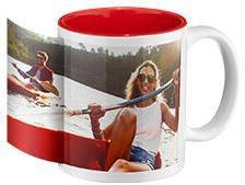 Mug photo intérieur coloré (panorama, rouge)