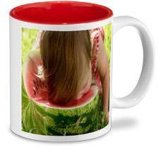 Mug photo intérieur coloré (rouge)