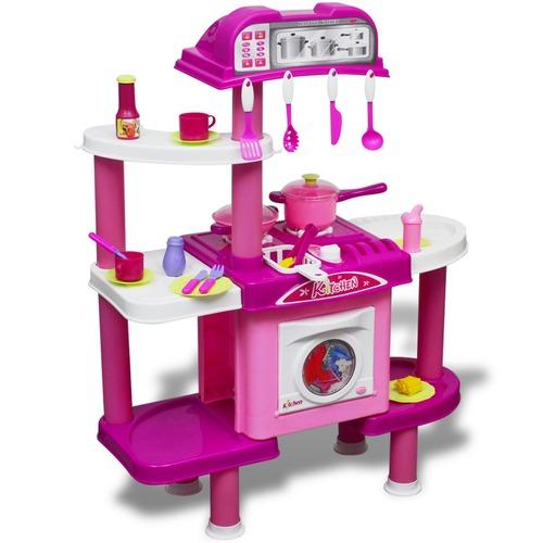 VidaXL Cuisine-jouet grande pour enfants avec effe