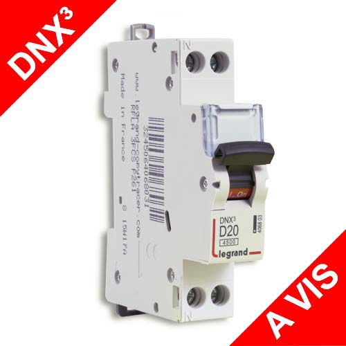 Disjoncteur LEGRAND DNX3 20A courbe D - 406803