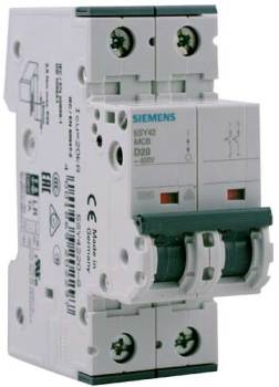 SIEMENS Disjoncteur bipolaire 20A courbe D 6kA 230V SIEMENS Disjoncteur bipolaire