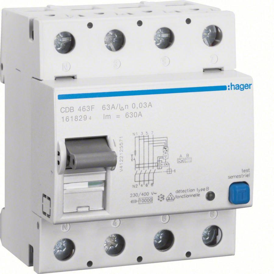 Inter dif 4P 63A 30mA B - CDB463F