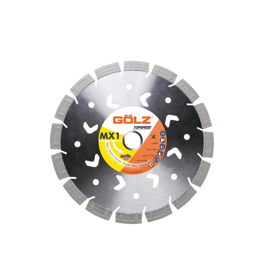 Disque diamanté GOLZ MX1 Ø 230 mm