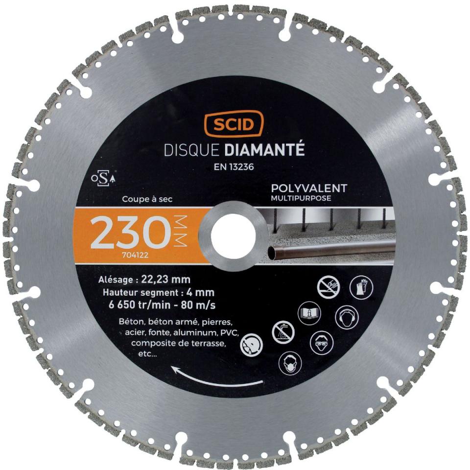 Disque diamanté polyvalent expert SCID - Diamètre