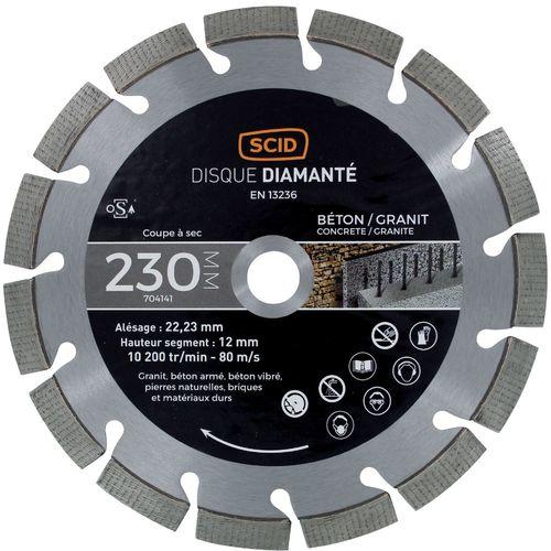 Disque diamanté béton granit expert SCID - Diamètr