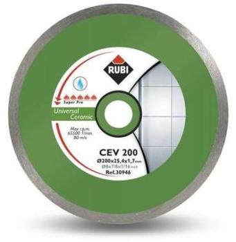 Disque diamanté jante continu RUBI CEV 200 mm SUPERPRO Disque diamanté jante continu