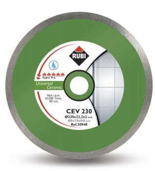 Disque diamanté jante continu RUBI CEV Ø250 mm SUP