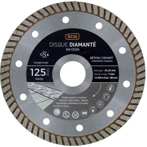 Disque diamanté béton granit crénelé SCID - Diamèt