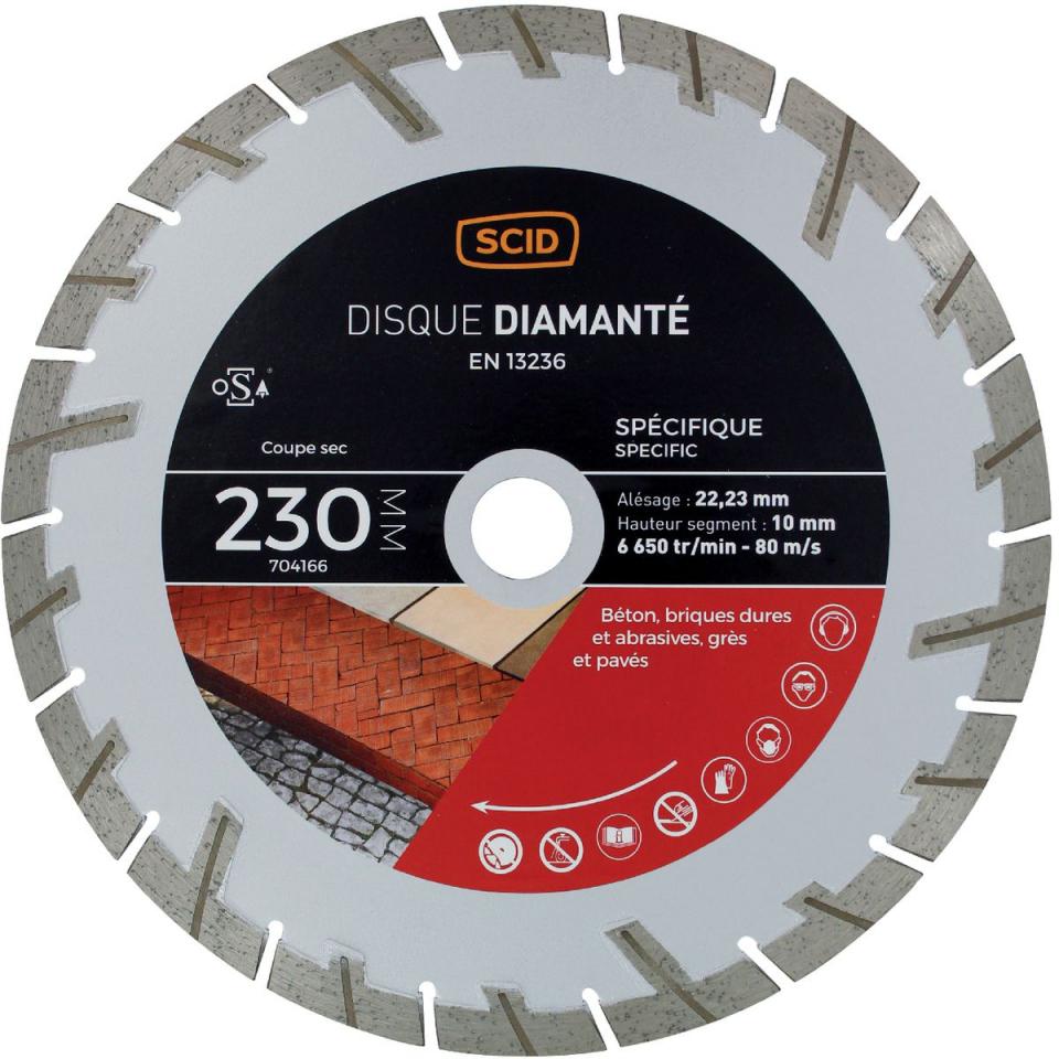 Disque diamanté matériaux durs et abrasifs SCID -