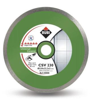 Disque diamanté jante continu RUBI CSV 125 mm SUPERPRO Disque diamanté jante continu