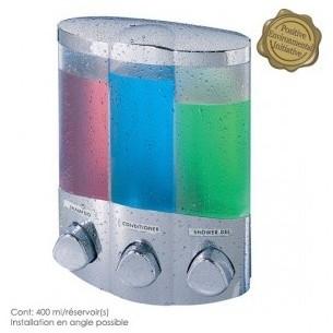 66344 Distributeur de savon Aviva Trio Chrome, 3 r