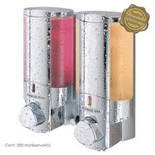 66245 Distributeur de savon Aviva Chrome, 2 réserv