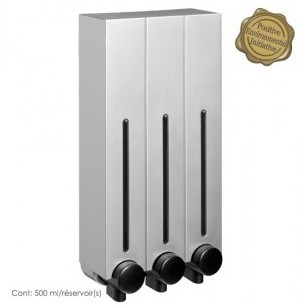 56330 Distributeur de savon Square Satin 3 réservo