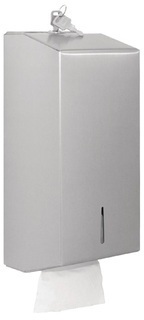 Distributeur inox de papier hygiénique enchevêtré Jantex Distributeur inox de papier