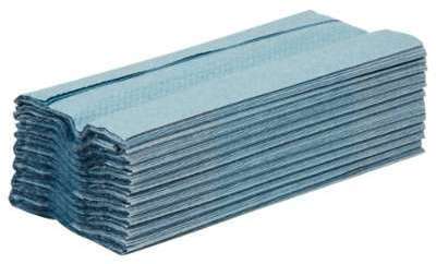Essuie-Mains Bleus - 2 Plis - Pliage en C - Lot de
