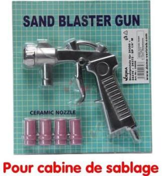 Pistolet et buses pour cabine de sablage et sableu