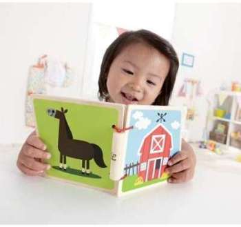 Jouet Livre en bois bébé La Ferme - Jouets Bio H