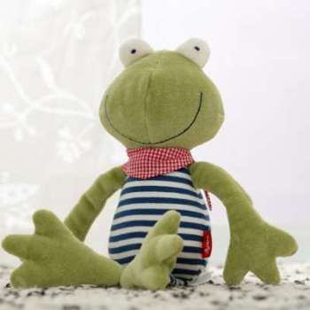 Peluche Sigikid® Grenouille Marinière Green 26cm -