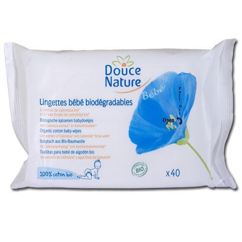 Lingettes bébé biodégradable bio x 40 Lingettes bébé biodégradable