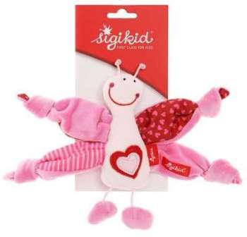 Jouet Doudou Hochet Sigikid® Papillon Rose Coton 1