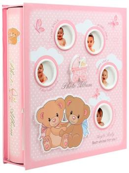 Album Photo Naissance à pochettes Baby Rose pour 200 Album Photo Naissance à pochettes