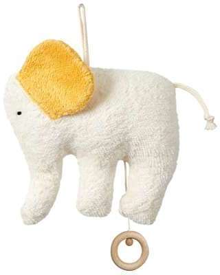 Doudou Boite à Musique éléphant blanc et jaune Cot
