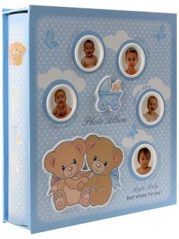 Album Photo Naissance à pochettes Baby Bleu pour 200 Album Photo Naissance à pochettes