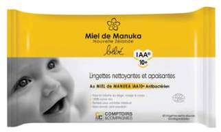 Lingettes nettoyantes et apaisantes miel de manuka Lingettes nettoyantes et apaisantes