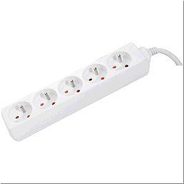 DEXLAN Multiprise 5 prises sans interrupteur blanc
