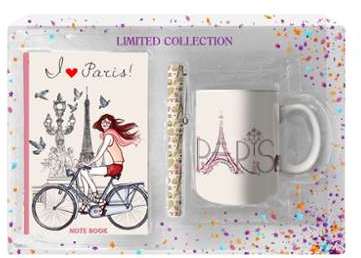 Coffret mug notebook et stylo Paris
