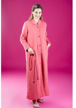Robe de chambre boutonnée col hirondelle