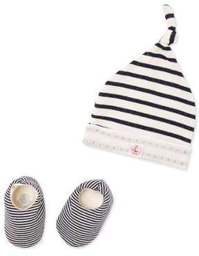 Ensemble bonnet de naissance et chaussons bébé Ensemble bonnet de naissance