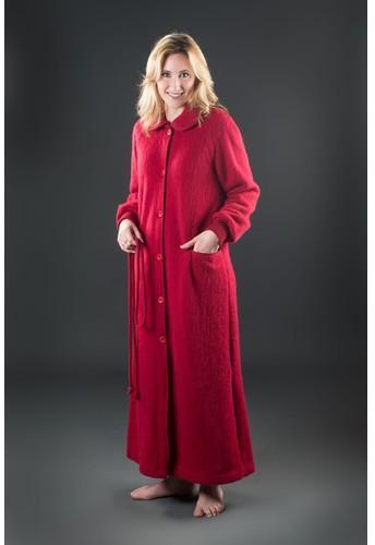 Robe de chambre boutonnée col claudine