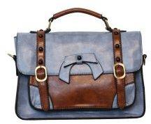 Sac à main vintage Banned bleu usé et marron style Sac à main vintage Banned