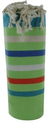 Fouta Drap Plage et Hammam Coton Vert Rayé Turquoi