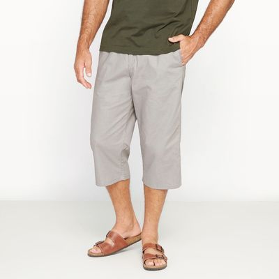 Pantacourt pur coton, ceinture élastiquée - CASTAL