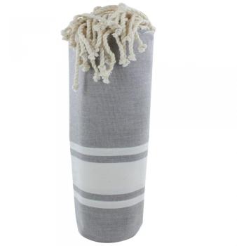 Fouta Drap Plage et Hammam Coton Couleur Gris Très