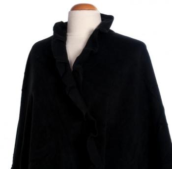 Poncho châle polaire Mokalunga - NOIR