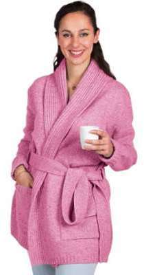 Robe de chambre laine Femme courte Rose Robe de chambre laine Femme
