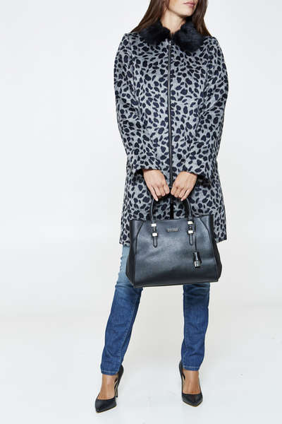 Manteau Suncoo Estelle Leopard Gris Femme